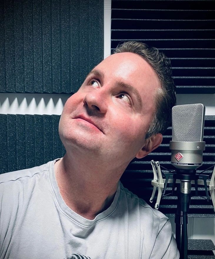 Brandon James in recording studio