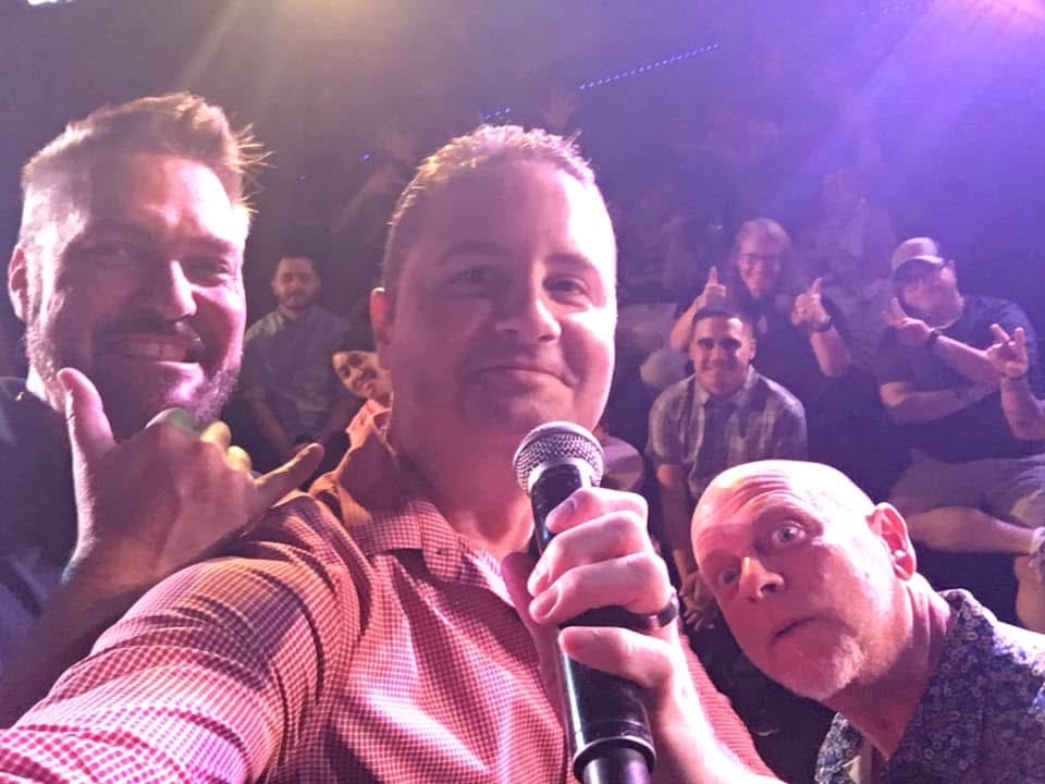 Brandon with the crowd